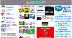 Desktop Screenshot of canalmenorca.com