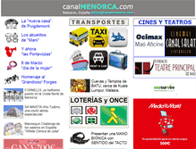 Tablet Screenshot of canalmenorca.com